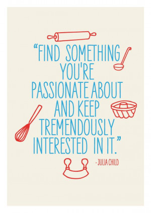 ... for kitchen vintage print poster inspirational retro quote julia child