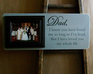 DAD Personalized Frame Your Own QUO TE 9 x 22 Wedding gift for Dad ...