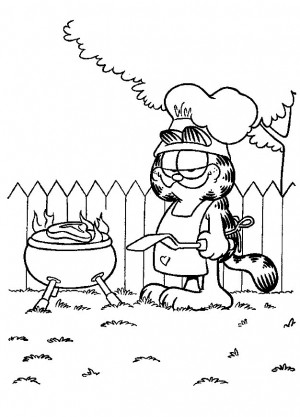 Garfield Summer Coloring Pages To Printable