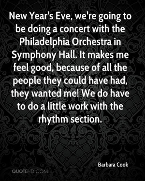 ... wanted me! We do have to do a little work with the rhythm section