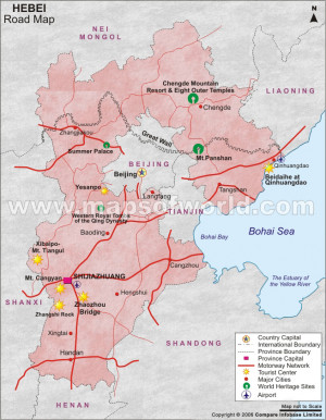 Hebei Province China Map