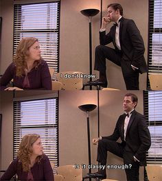 The Office's Jim Halpert asks the important question in life: 