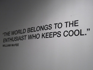 ... to the enthusiast who keeps cool.