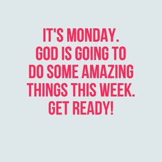 May God bless you abundantly this cold Monday morning! God is going to ...