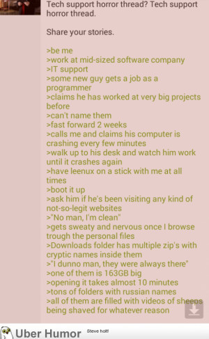 IT guy has new Co worker