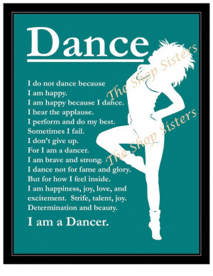 Dancer Print Wall art Silhouette Teal Blue 8 x 10 Jazz Modern Dance ...
