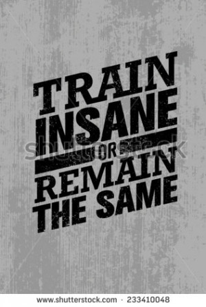 Train Insane Or Remain The Same. Workout and Fitness Motivation Quote ...