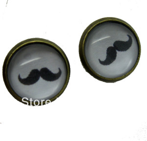 moustache QUOTE EARRING earring POST ER443(China (Mainland))