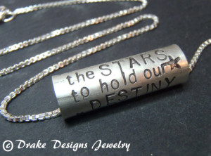Motivational Quote Shakespeare necklace Sterling Silver Inspirational ...
