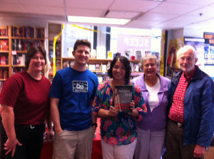 With Gina (Cookie Lady!), Ryan, Carl, and Sue at Seattle Mystery