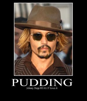 Johnny Depp loves pudding