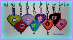 ... Crochet Misc, Crochet Keyring, Crochet Heart, Crochet Gift, Crochet