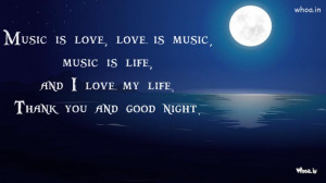 Good Night Quotes I love my Life and Good Night HD Wallpaper,Good ...