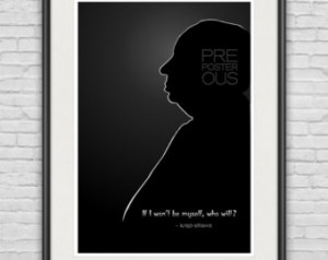 Alfred Hitchcock Quote / Silhouette / A3 Poster / 11.7