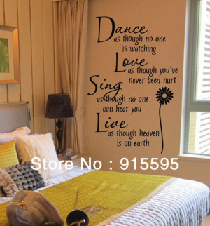 Free-Shipping-Wall-Quotes-Dance-Love-Sing-Live-Removable-PVC-Vinyl ...