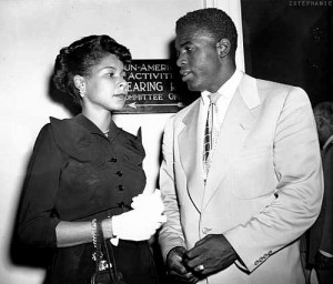Jackie Robinson and his wife