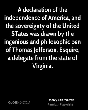 declaration of the independence of America, and the sovereignty of ...