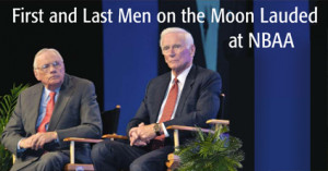 Neil Armstrong and Gene Cernan saluted at special event.