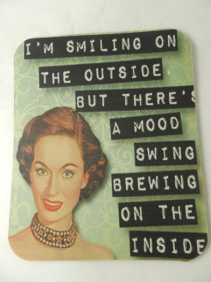 Funny Retro Quote Women Computer Mouse Pad Neorprene Handmade