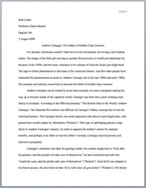 Personal Essay Example (Click the Image to Enlarge)