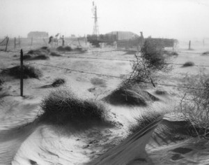 Effects of the Dust Bowl in Dallam County, Texas. 1938. This is a ...