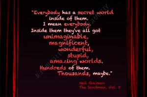 Neil Gaiman The Sandman Goth Quote Art 5x7 Framed Inspirational Print ...