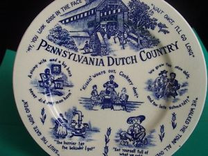 Vtg-RARE-Pennsylvania-Dutch-Country-Cobalt-Funny-Sayings-Scenes-71-4 ...