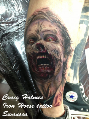 Walking dead zombie tattoo by Craig Holmes by CraigHolmesTattoo