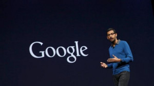 Sundar Pichai, Senior Vice President for Products, delivers his ...