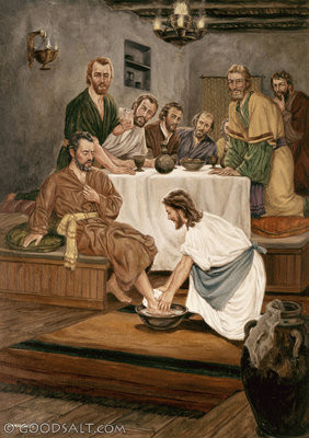 John 13: Jesus washing apostle's feet