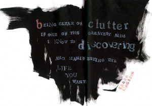 being clear of clutter...