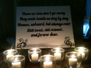 Memorial Wedding Candle Sign