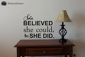 ... -she-could-so-she-did-quote-Cute-Girl-Power-removable-wall-decal