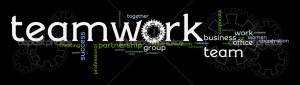 Business teamwork banner - Stock Illustration
