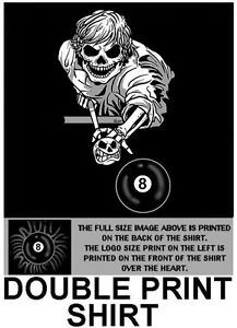 Details about SKELETON SKULL 8 BALL POOL TABLE PLAYER CUE STICK T ...