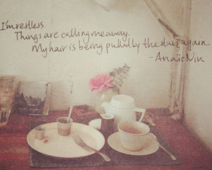 ... me away. My hair is being pulled by the stars again. – Anaïs Nin
