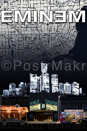 Eminem Mile Detroit Poster