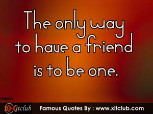 Most Famous Friendship Quotes