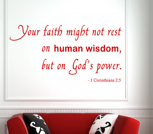 Corinthians 2:5 Your faith..Christian Wall Decal Quotes