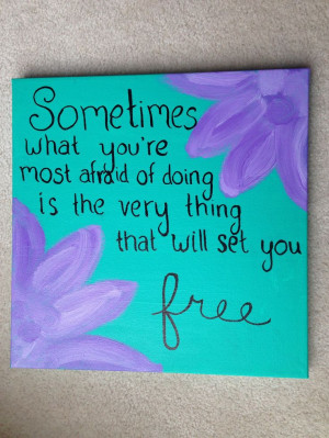 quote canvas paint dyi craft flower