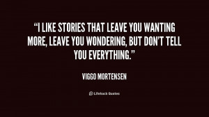 like stories that leave you wanting more, leave you wondering, but ...