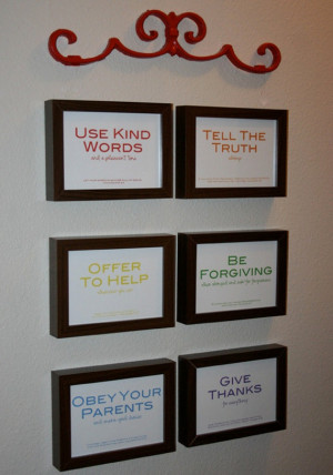 set of 6 Family Rules prints by PerfectSentiment on Etsy, $28.00