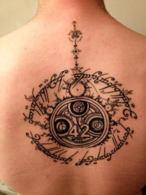 ... Who + LOTR + The Hitchhiker’s Guide to the Galaxy = Geek Tattoo WIN
