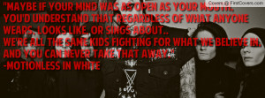 motionless in white with quote cover