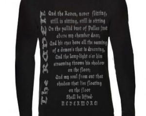 Raven - Book on the T-Shirt - T -Shirt - Jersey T-Shirt - Book - Quote ...