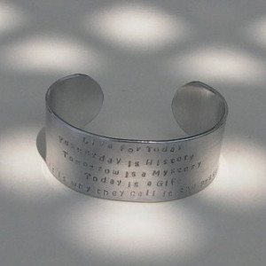 The Gift Quote Hand Stamped Cuff Bracelet