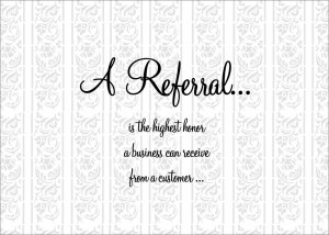 ... Business Greeting Cards > Business Referral Cards > A Referral Thanks