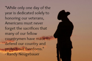 Congressman Randy Neugebauer reminds us all never to forget our heroes ...