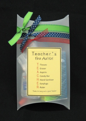 Teacher first aid kit. Cute!