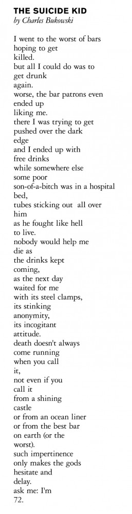 ... is beautiful / sadness quotes / depression / Bukowski / favorite poem